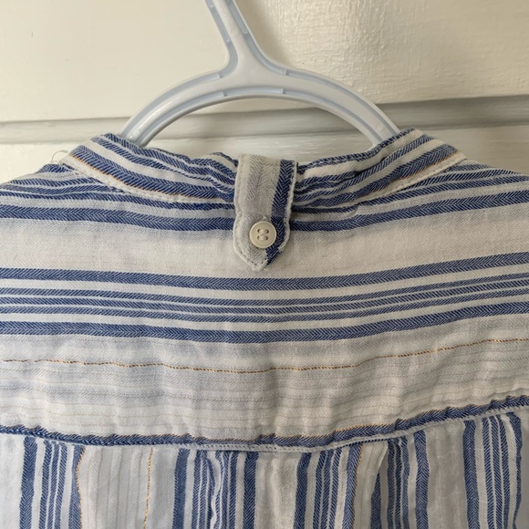 H&M L.O.G.G. Blue white gold striped long sleeve - Picture 3 of 6